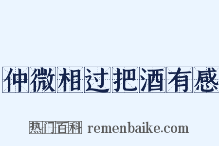 仲微相过把酒有感是什么意思的图片